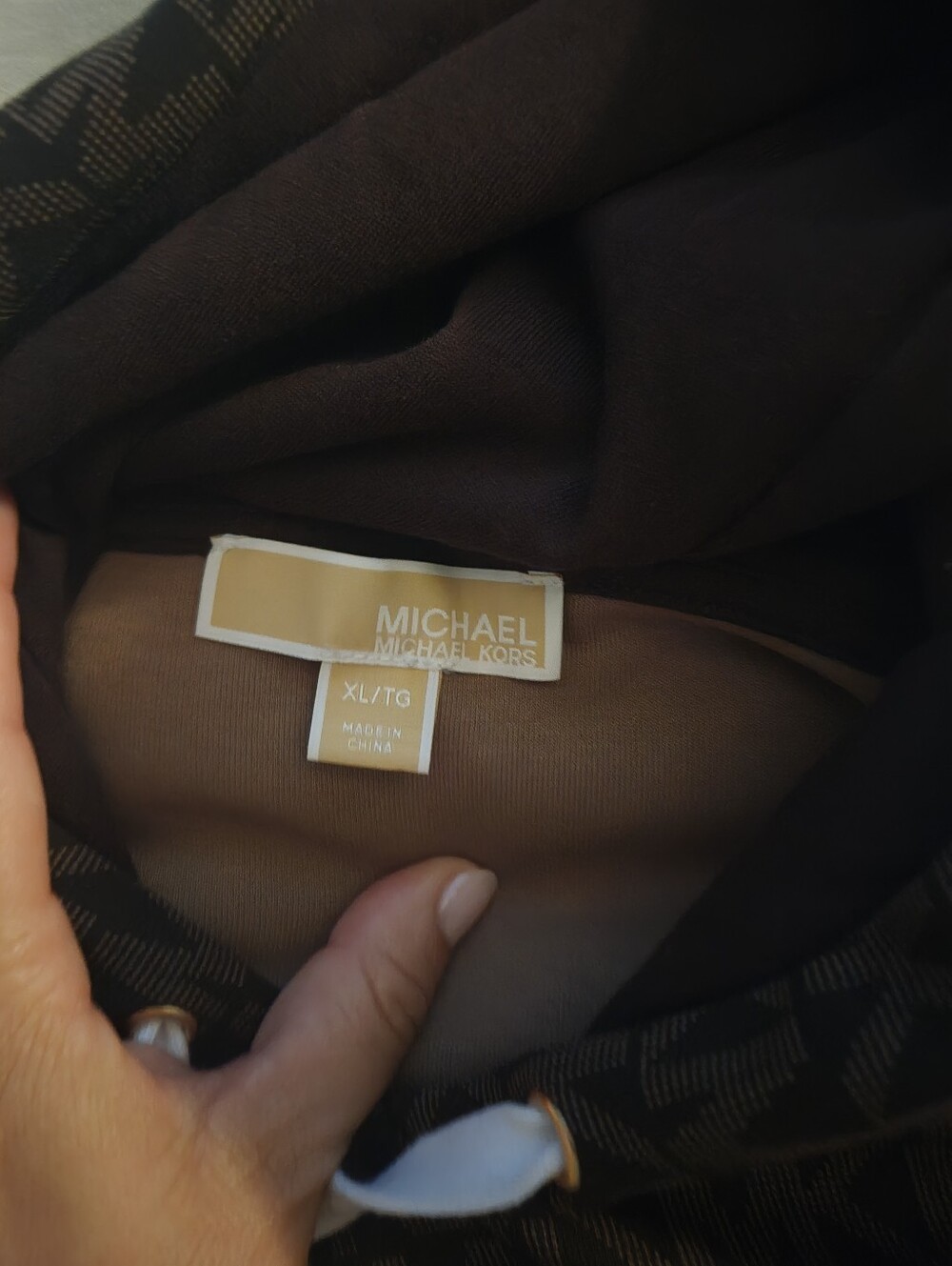 Michael Kors Dark Brown MK Monogram Hoodie & Shorts Set - Picture 3 of 3